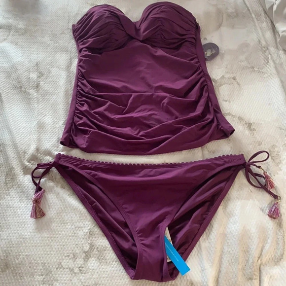 Bleu Rod Beattie Women's Kore Twist-Front Shirred and Bikini Bottom Set - Picture 8 of 12